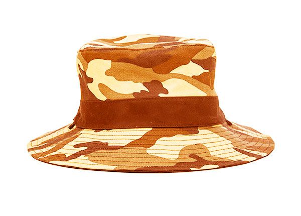 Back of Blank Blaze Orange Camo Bucket Hat