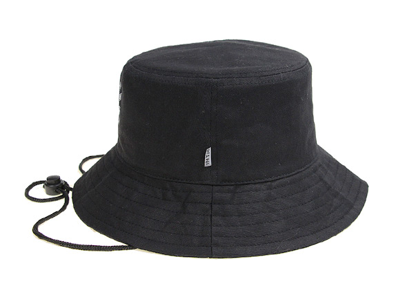 Plain Black Bucket Hat With String Supplier|HengXing Factory