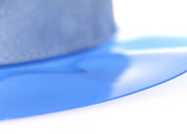 Brim of Blank Blue PVC Transparent Bucket Hat