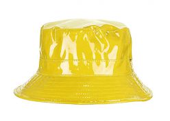 Yellow Rain Bucket Hat Blank Plastic Waterproof Hat For Women or Men