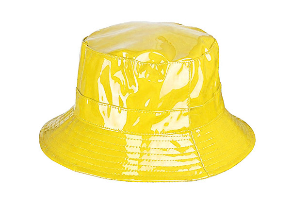 Slant of Blank Yellow Rain Bucket Hat