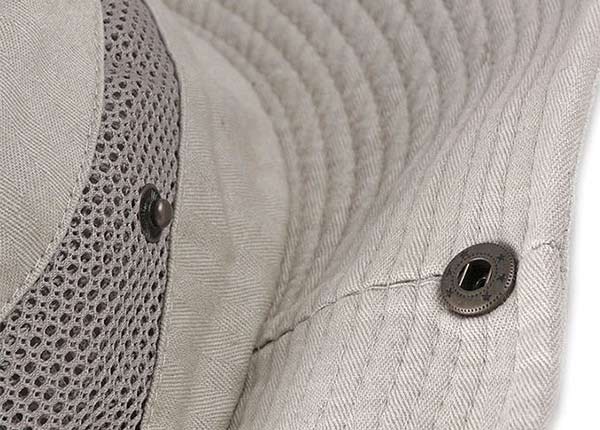 Eyelets of Khaki Wide Brim Vented Bucket Hat