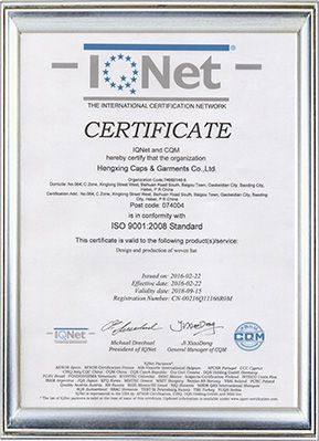 ISO9001 Certificate