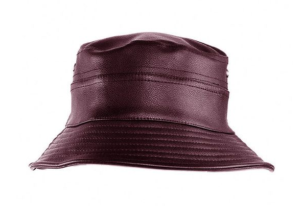 Leather Bucket Hat for Men