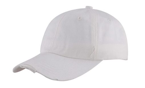 White Fitted Baseball Cap