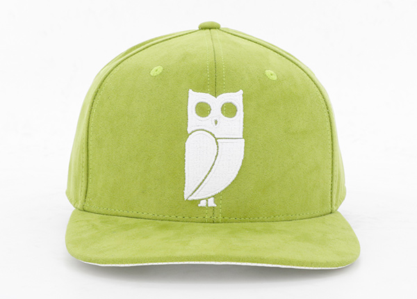 green suede baseball cap
